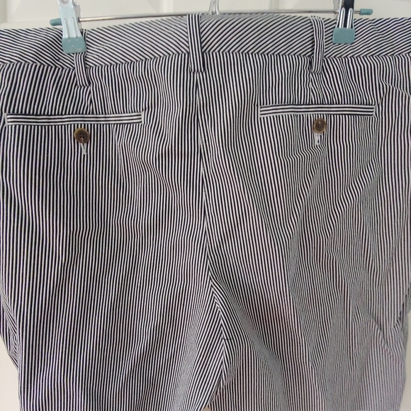 EUC Plus Size Land’s End Women’s Fit 2 Striped Flat Front Shorts – Size 18 - Picture 6 of 8